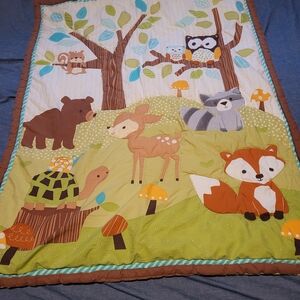 Lamb & Ivy Woodland Animals Baby Quilt